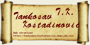 Tankosav Kostadinović vizit kartica